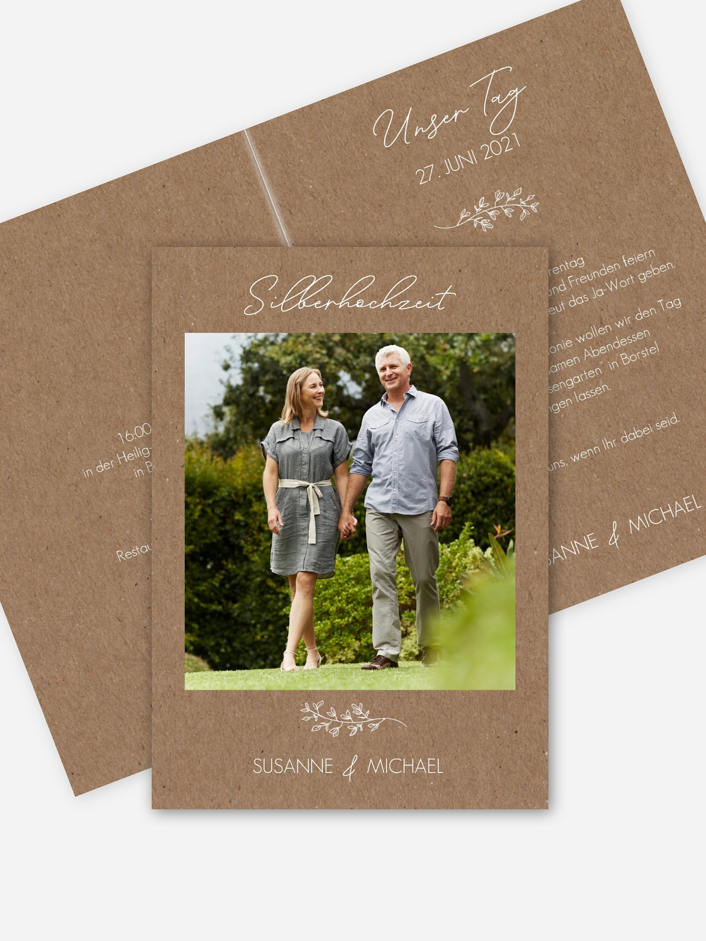 Einladung zur Silberhochzeit Lovely Romance