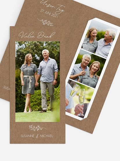 Danksagung zur Silberhochzeit Lovely Romance