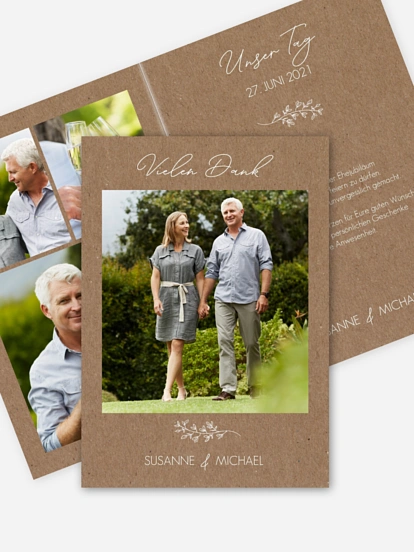 Danksagung zur Silberhochzeit Lovely Romance