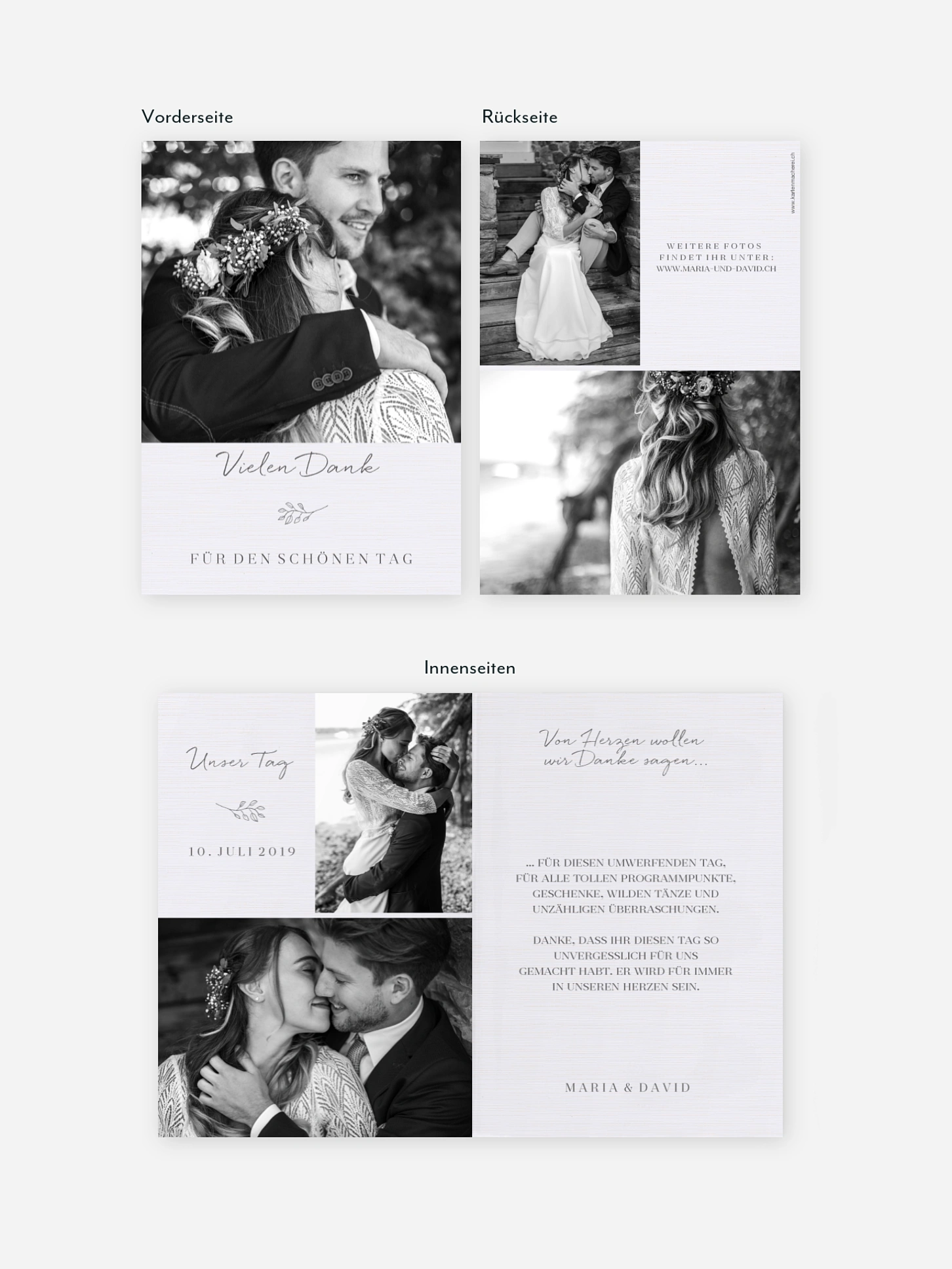 Dankeskarte Hochzeit Everlasting