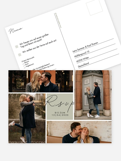 Antwortkarte Hochzeit Lasting Memories