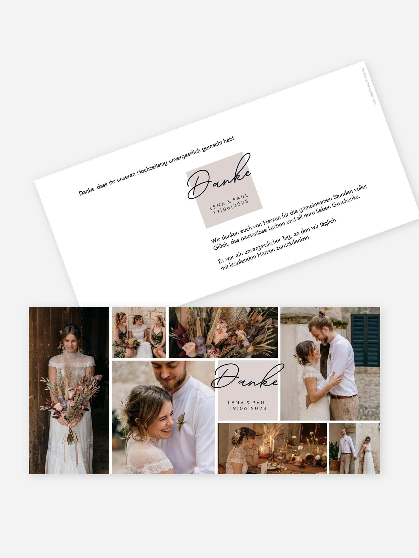 Dankeskarte Hochzeit Lasting Memories
