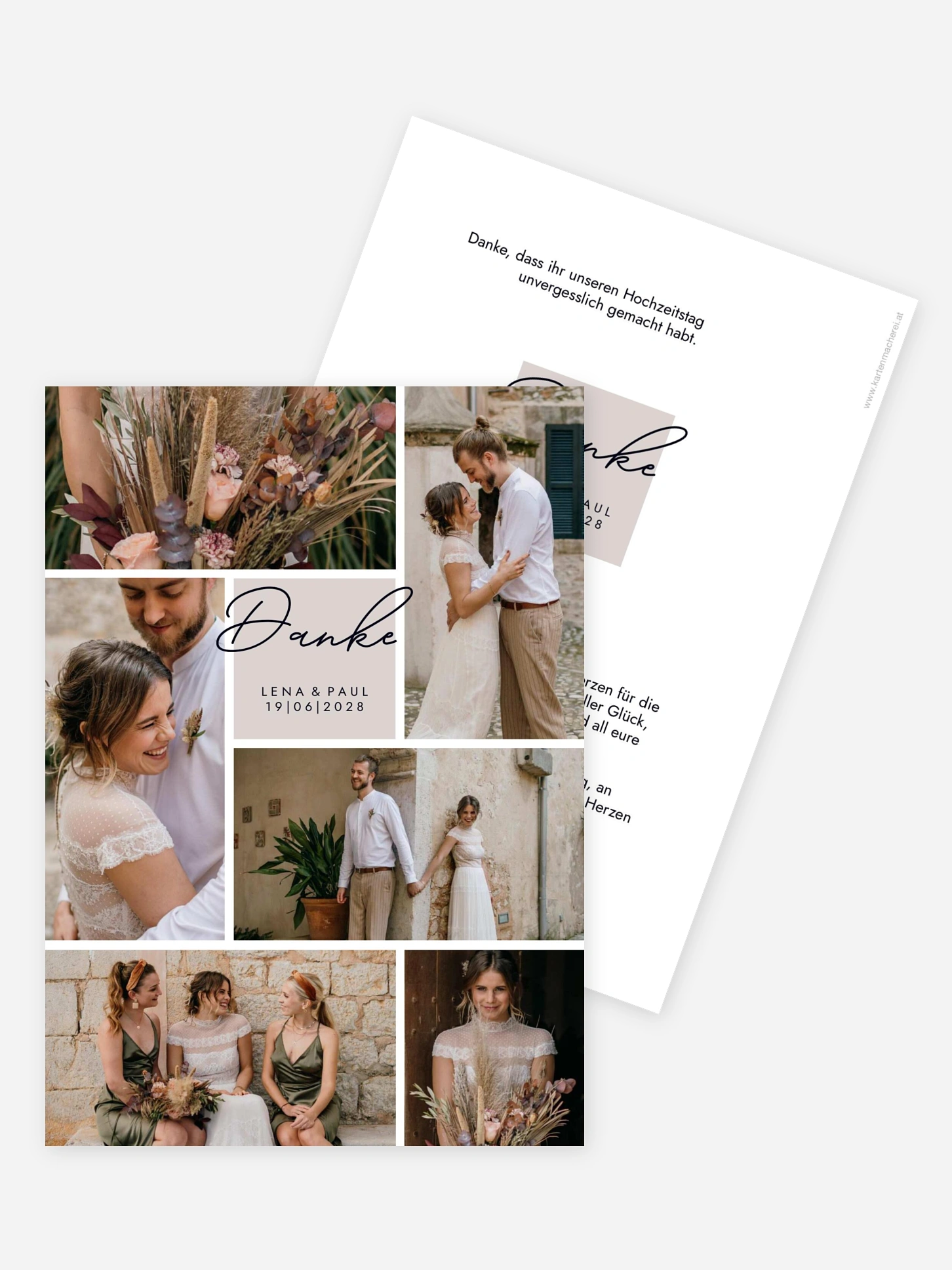 Dankeskarte Hochzeit Lasting Memories