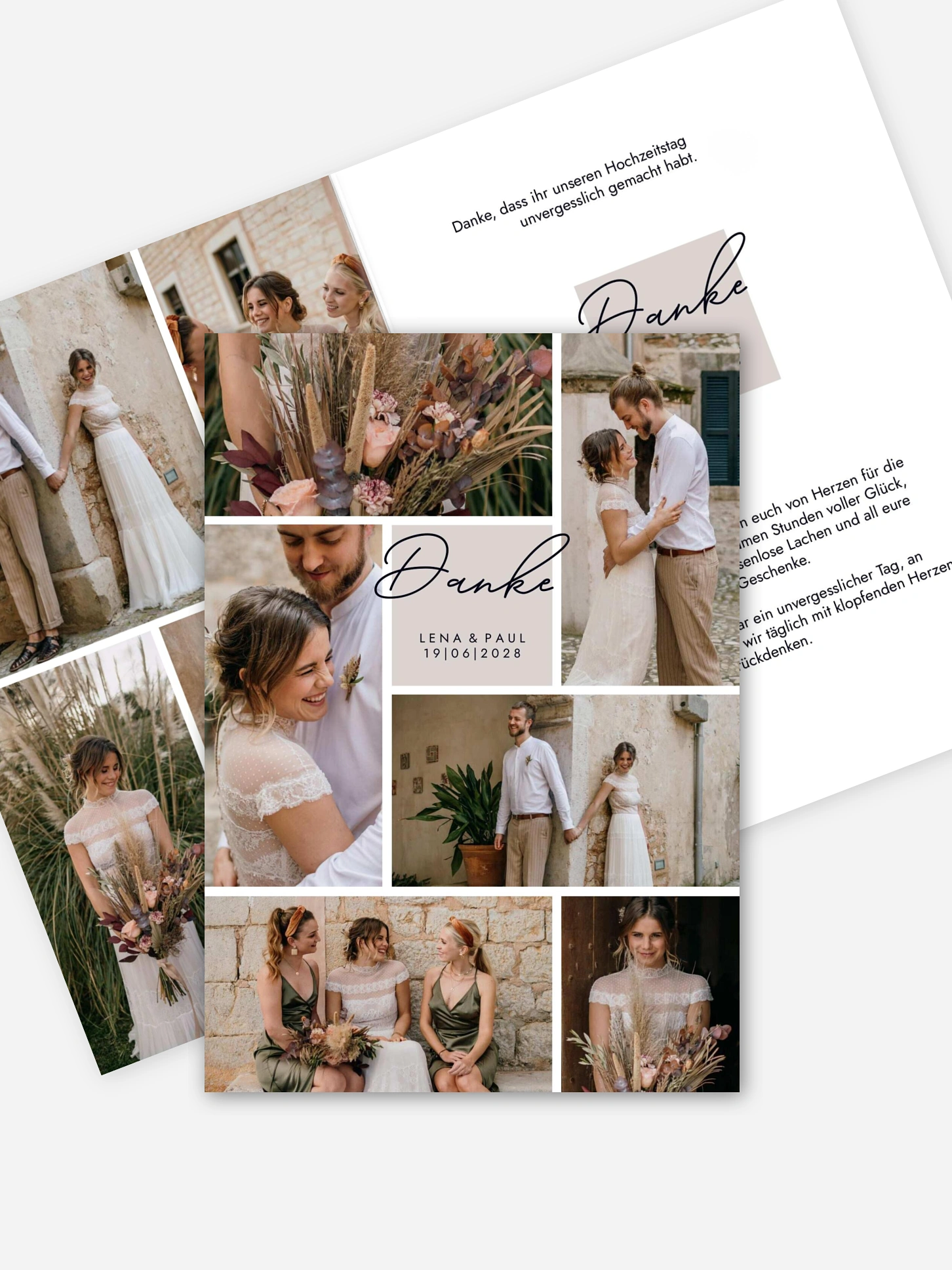 Dankeskarte Hochzeit Lasting Memories