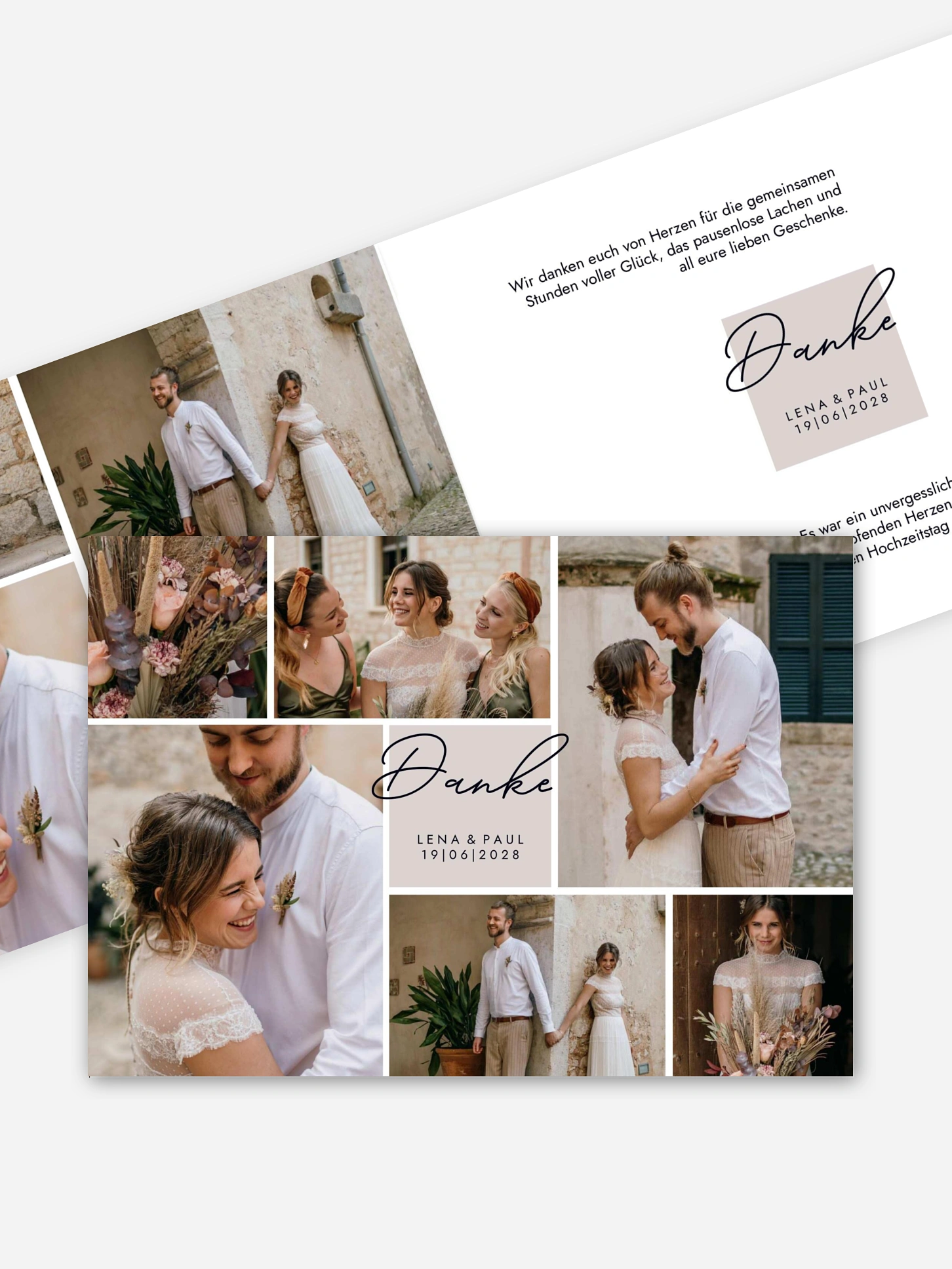 Dankeskarte Hochzeit Lasting Memories