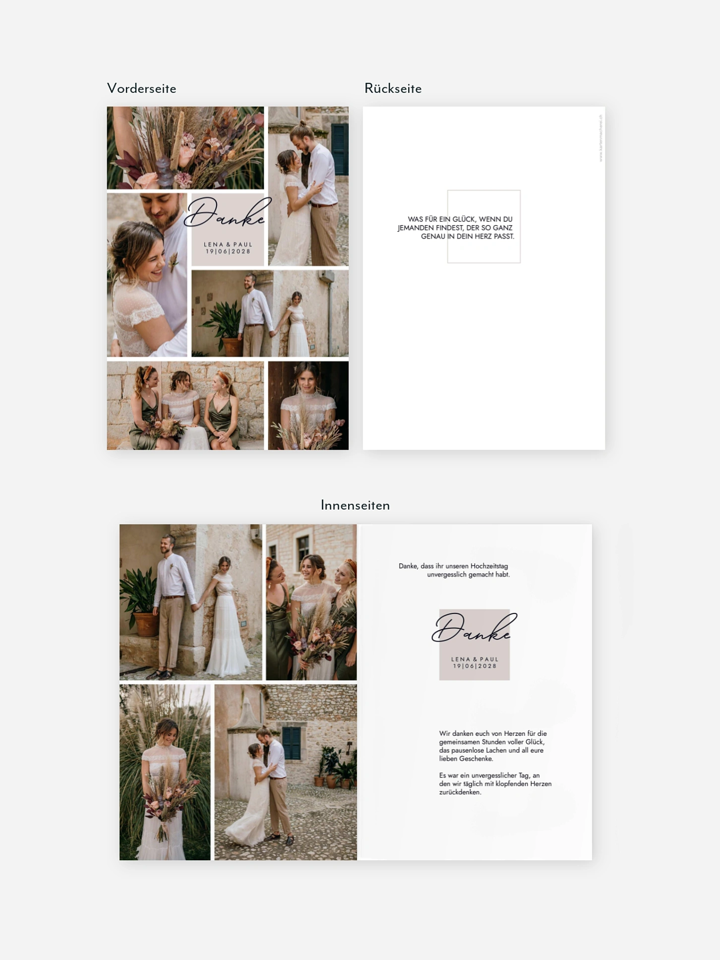 Dankeskarte Hochzeit Lasting Memories