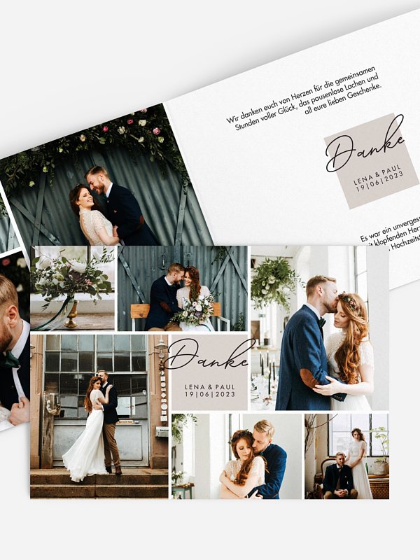 Dankeskarte Hochzeit Lasting Memories