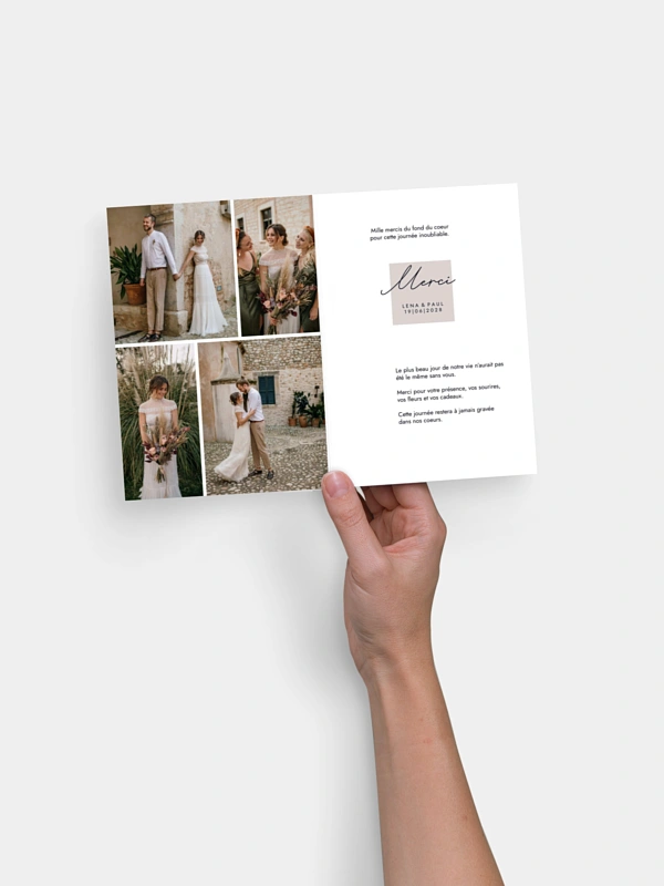 Carte de remerciements Lasting Memories