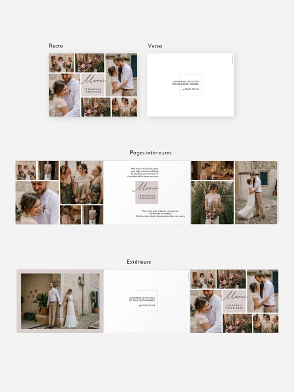 Carte de remerciements Lasting Memories
