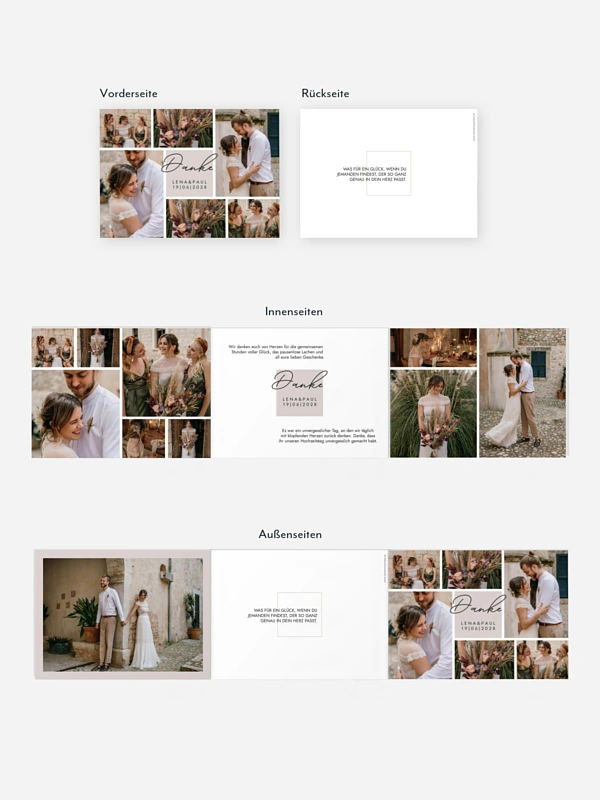 Dankeskarte Hochzeit Lasting Memories