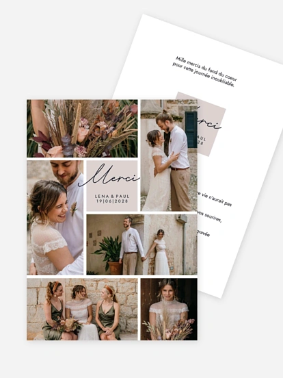 Carte de remerciements Lasting Memories
