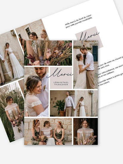 Carte de remerciements Lasting Memories