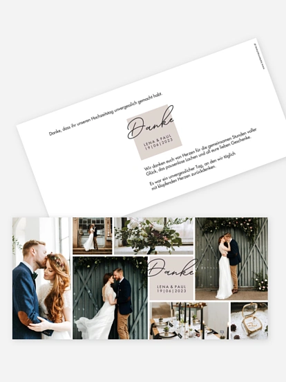 Dankeskarte Hochzeit Lasting Memories