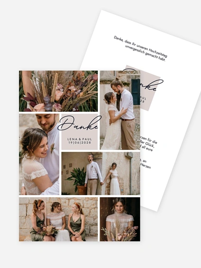 Dankeskarte Hochzeit Lasting Memories