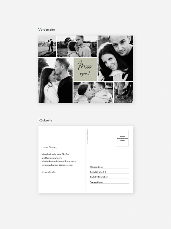 Postkarte Direktversand Lasting Memories