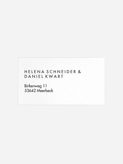 Empfängeraufkleber Hochzeit Ewig Dein