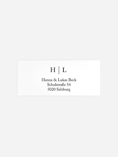 Absenderaufkleber Hochzeit Golden Love