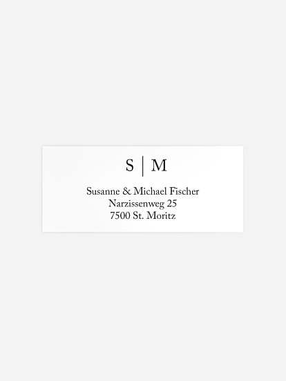 Absenderaufkleber Silberhochzeit Golden Love Premium