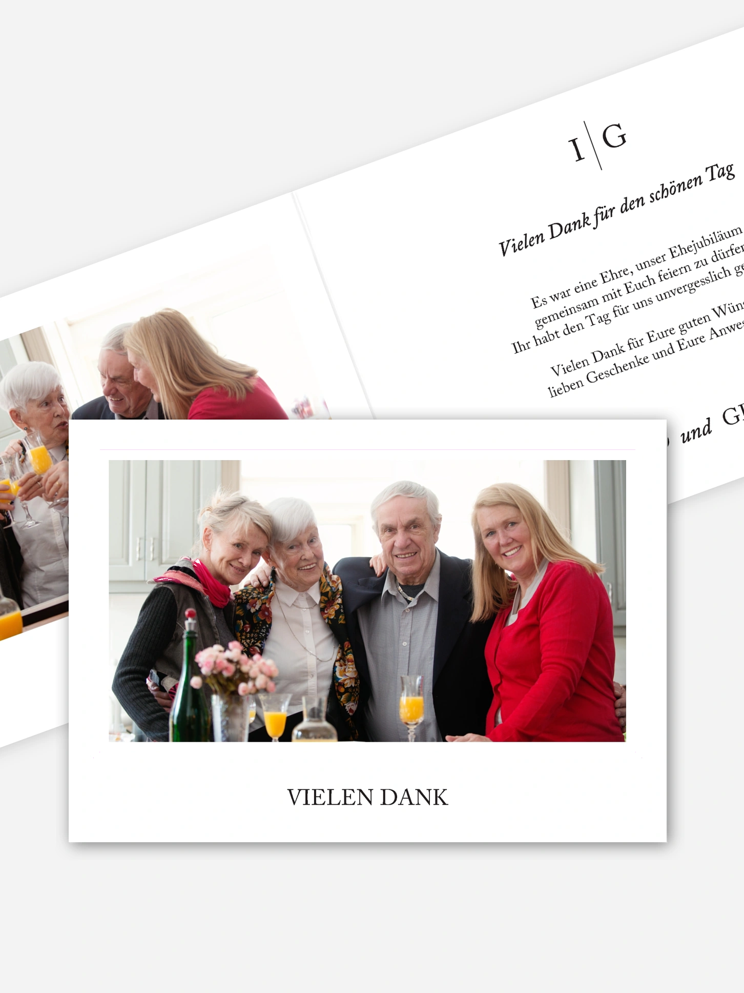 Danksagung zur Goldenen Hochzeit Golden Love Premium