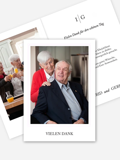 Danksagung zur Goldenen Hochzeit Golden Love Premium