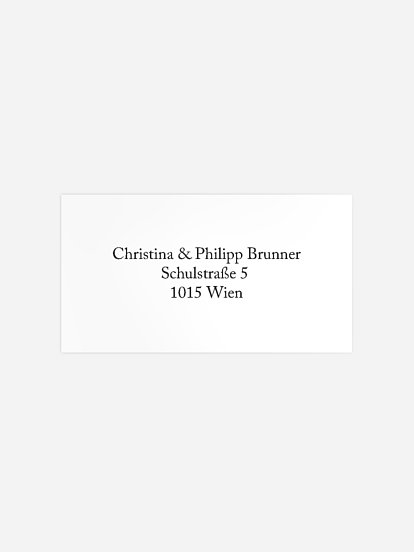 Empfängeraufkleber Silberhochzeit Golden Love Premium