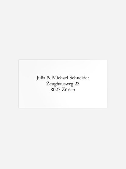 Empfängeraufkleber Silberhochzeit Golden Love Premium