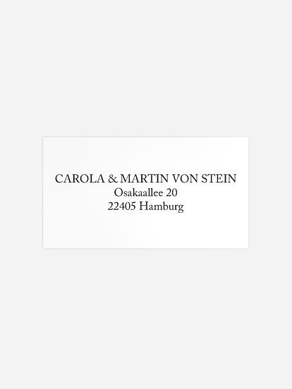 Empfängeraufkleber Silberhochzeit Golden Love Premium