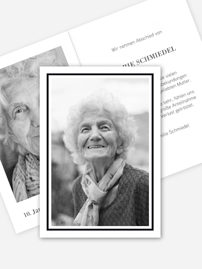 Trauerdanksagung Golden Love Premium