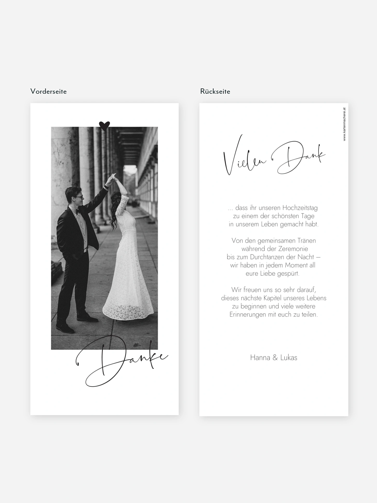 Dankeskarte Hochzeit Lovevibes