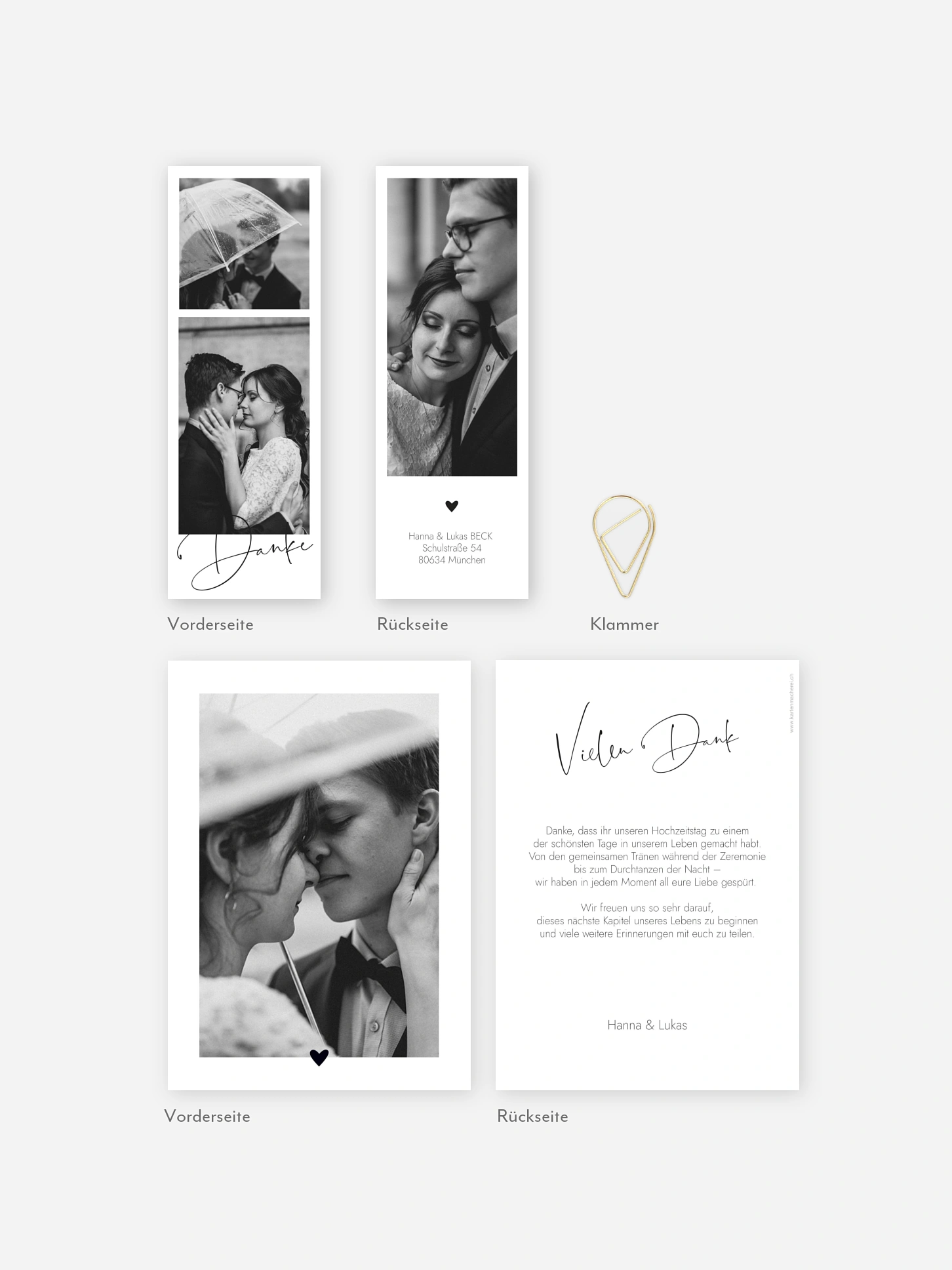 Dankeskarte Hochzeit Lovevibes