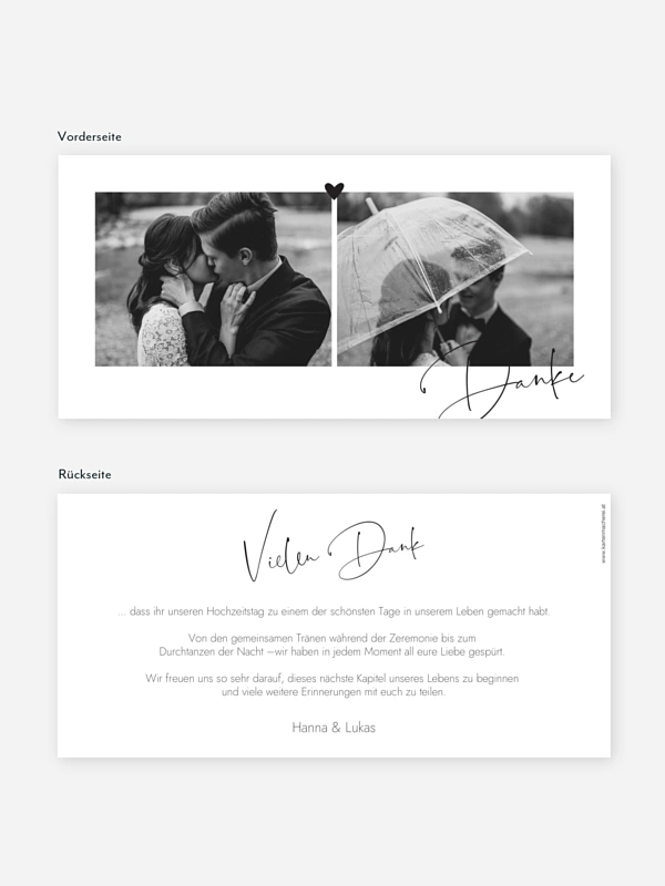 Dankeskarte Hochzeit Lovevibes