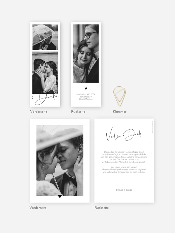 Dankeskarte Hochzeit Lovevibes