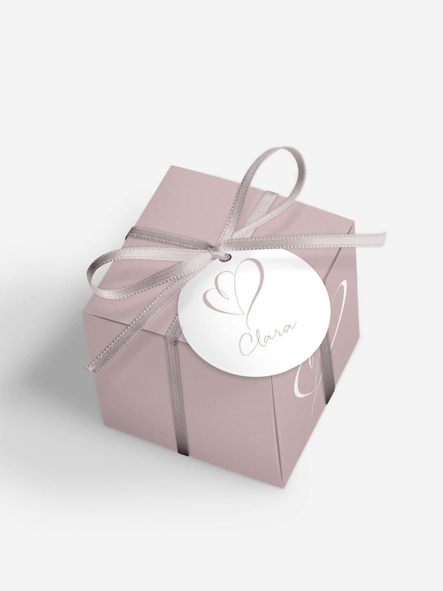 Gastgeschenkbox personalisiert Herz an Herz
