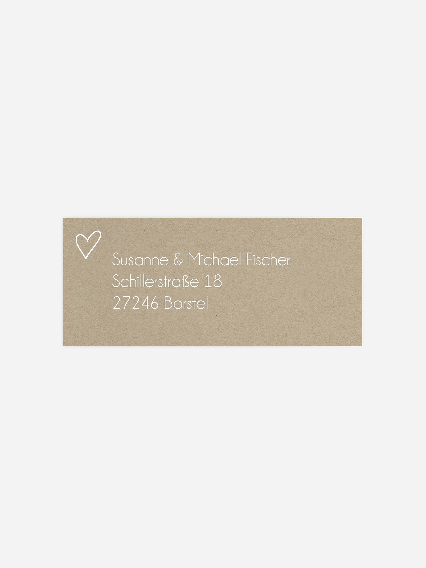 Absenderaufkleber Silberhochzeit Liebesbotschaft