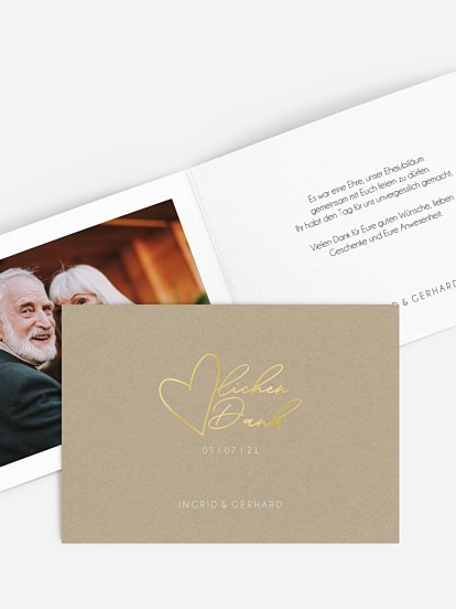 Danksagung zur Goldenen Hochzeit Liebesbotschaft