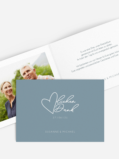 Danksagung zur Silberhochzeit Liebesbotschaft