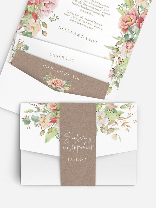 Hochzeitseinladung Romantic Garden