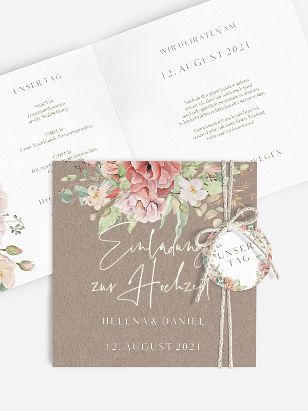 Hochzeitseinladung Romantic Garden