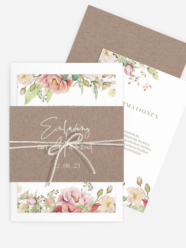 Hochzeitseinladung Romantic Garden
