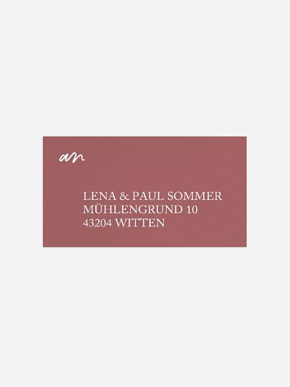 Empfängeraufkleber Hochzeit Endless