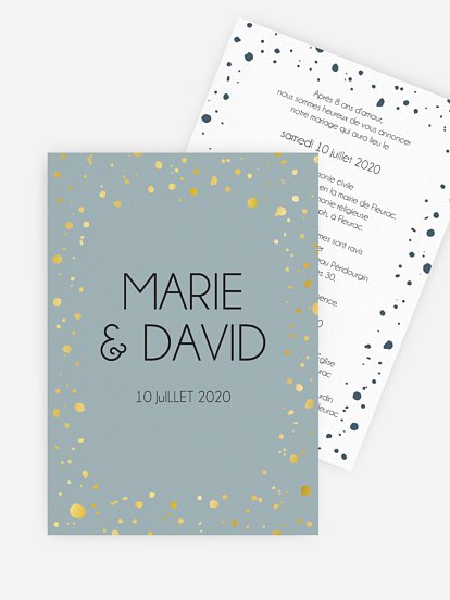 Faire-part de mariage Bulles de l'amour