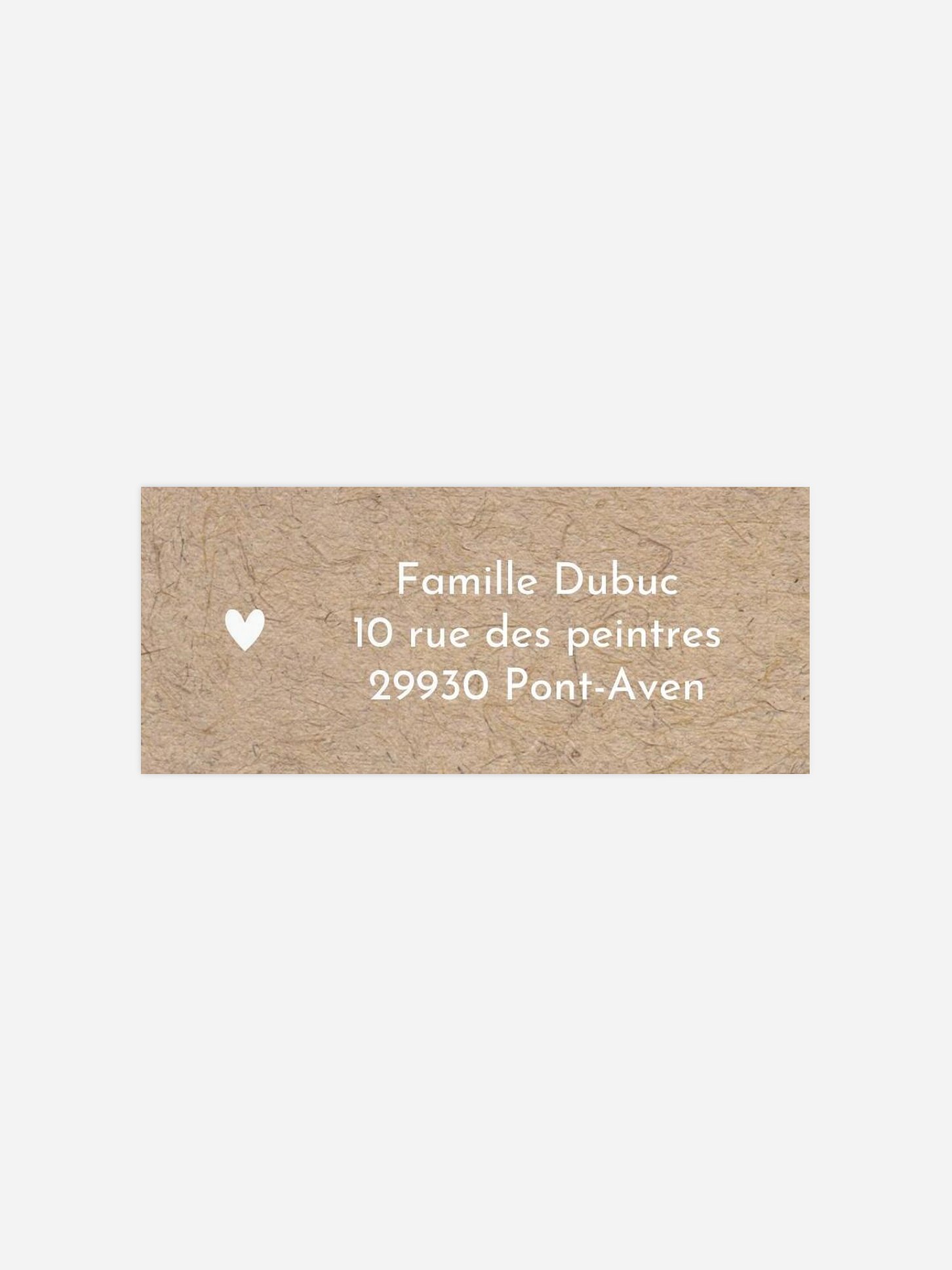 Étiquette expéditeur baptême Crafty
