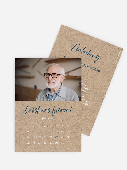 Einladung 70. Geburtstag Crafty