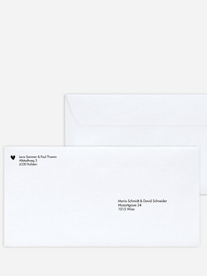 Bedruckter Briefumschlag Hochzeit Crafty