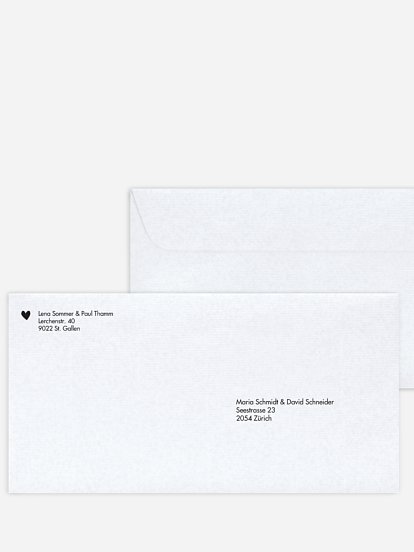 Bedruckter Briefumschlag Hochzeit Crafty