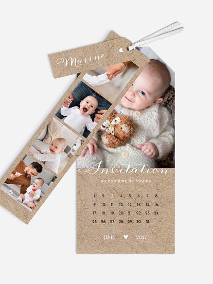 Faire-part baptême Crafty