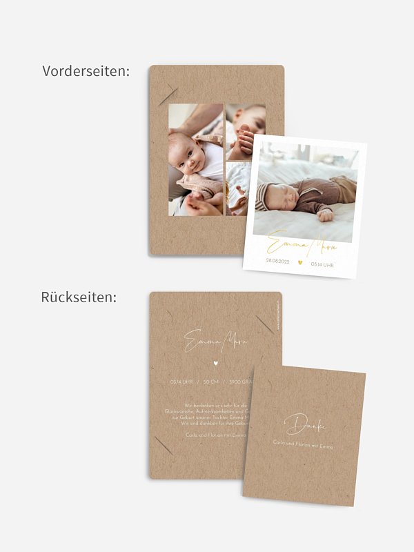 Geburtskarte Crafty