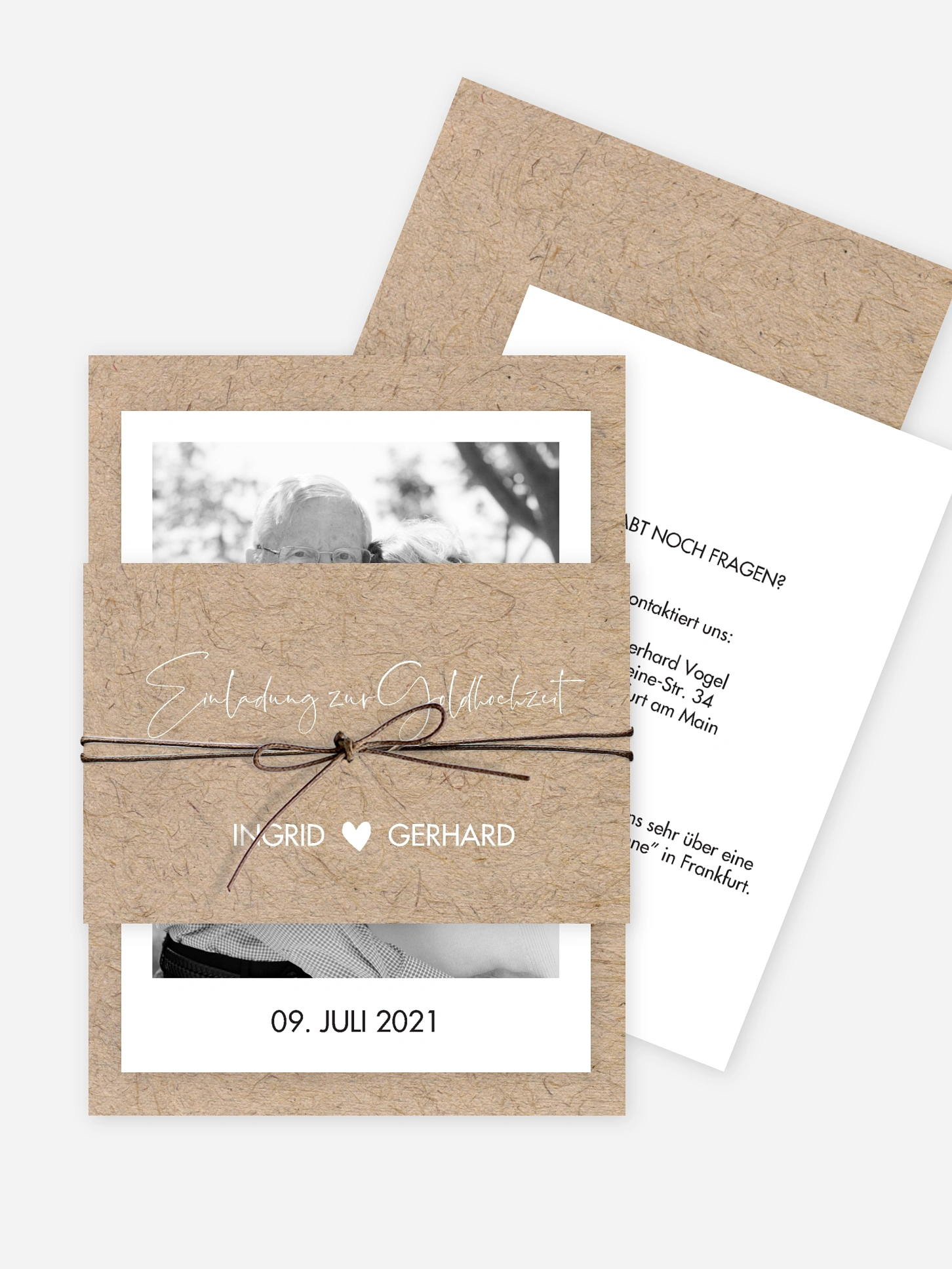Einladung zur Goldenen Hochzeit Crafty