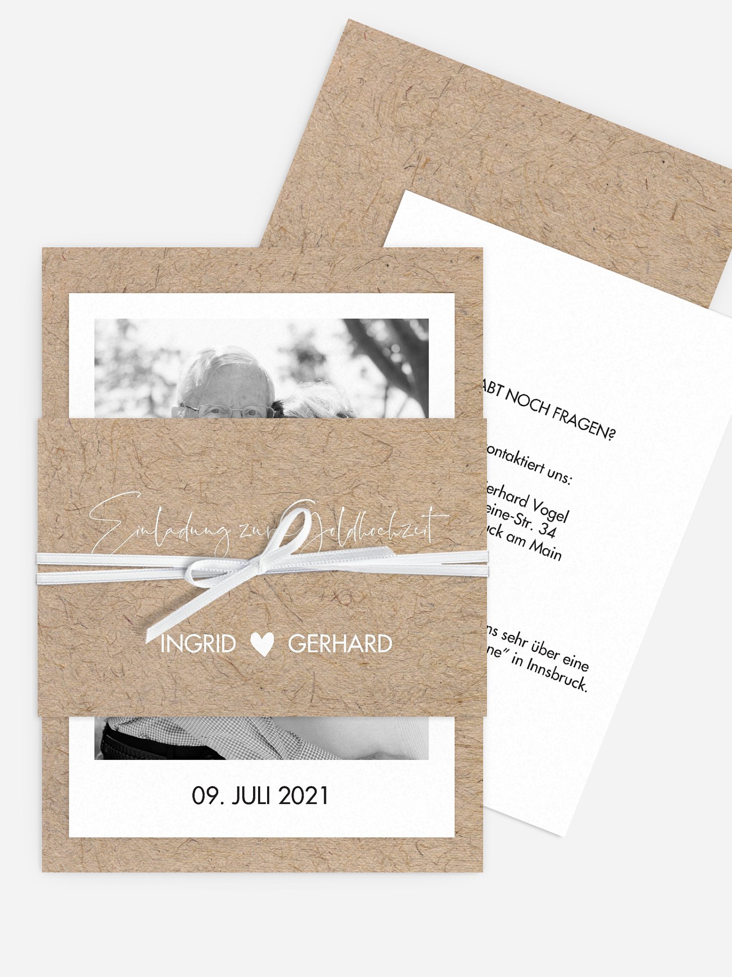 Einladung zur Goldenen Hochzeit Crafty