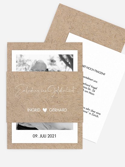 Einladung zur Goldenen Hochzeit Crafty